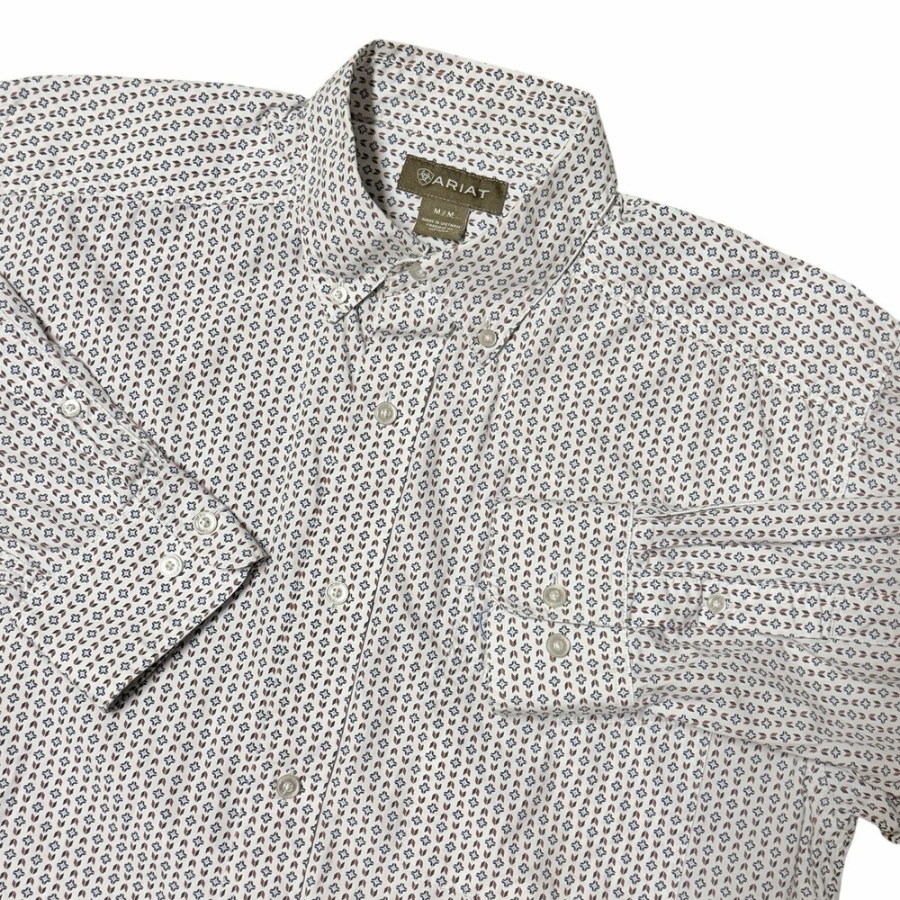 Ariat‎ Button Up Southwest Print Long Sleeve Western Shirt Men's Medium Rodeo
